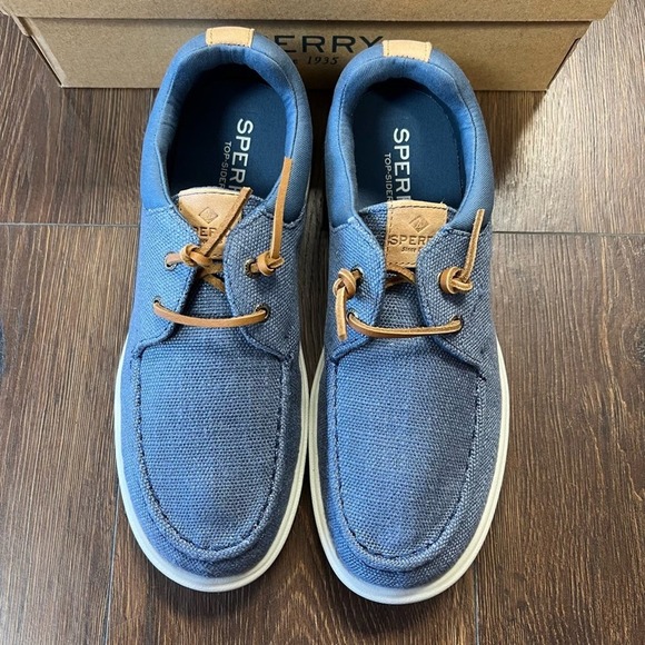 🆕 Women’s Sperry’s Blue Captain's Hemp Moccasins Boat Shoe SZ 9 - Picture 4 of 7